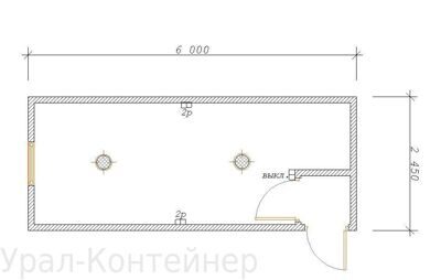 Трехсекционные бытовки 6000*2450*2500 мм. (ПР 100 мм)